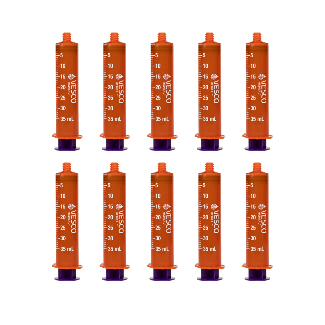 Vesco Medical ENFit Amber Syringes 35ml